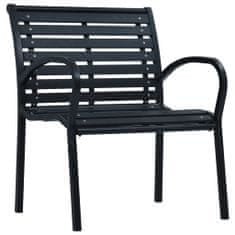 shumee 2 darab fekete acél és WPC kerti szék