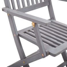 shumee 6 db összecsukható tömör akácfa kültéri szék