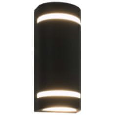 shumee 2 db fekete félkör alakú kültéri lámpa 35 W