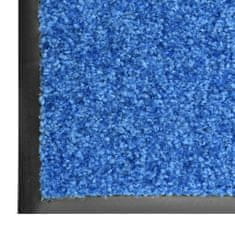 Vidaxl kék kimosható lábtörlő 60 x 180 cm 323441