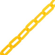 Greatstore sárga műanyag figyelmeztető lánc 100 m Ø6 mm