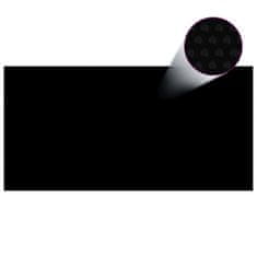 Greatstore fekete és kék napelemes lebegő PE medencefólia 400 x 200 cm