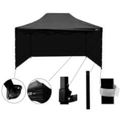 Aga összecsukható ollós szerkezetű sátor PARTY 3x4,5m fekete