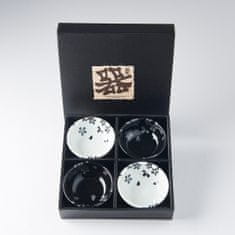 MIJ Black & White Sakura tál készlet, 200 ml, 4 db