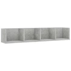 shumee betonszürke forgácslap CD-tartó fali polc 100 x 18 x 18 cm