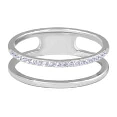 Troli Dupla minimalista acél gyűrű Silver (Kerület 55 mm)