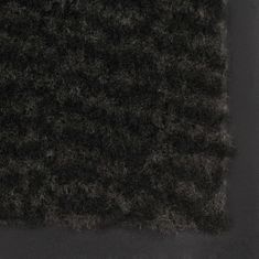 Greatstore 2 db fekete négyszögletes bolyhos szennyfogó szőnyeg 120x180 cm