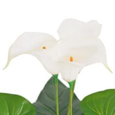 shumee műkála liliom virágcseréppel 40 cm fehér