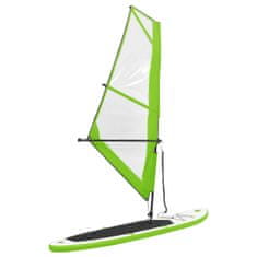 shumee zöld és fehér felfújható állószörf vitorlaszettel