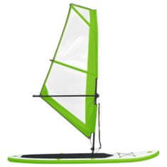 Greatstore zöld és fehér felfújható állószörf vitorlaszettel