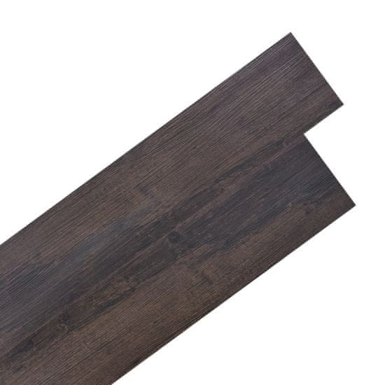 Vidaxl sötétbarna öntapadó 2 mm-es PVC padló burkolólap 5,02 m² 245177
