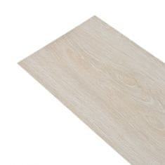 Vidaxl fehér tölgy öntapadó 2 mm-es PVC padló burkolólap 5,02 m² 245172