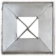 shumee 6 db ezüstszínű horganyzott acél kerítéstüske 7 x 7 x 90 cm