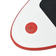 shumee piros és fehér felfújható SUP-deszka vitorlaszettel