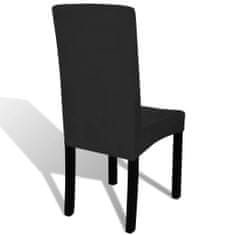 Vidaxl 6 db fekete szabott nyújtható székszoknya 130378