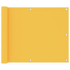 Greatstore sárga oxford-szövet erkélyparaván 75 x 600 cm