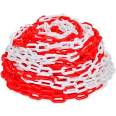 Greatstore 30 m műanyag jelző lánc piros és fehér