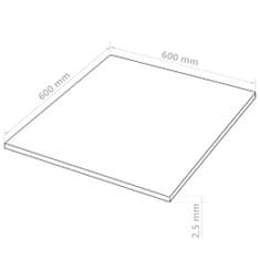 shumee 20 db négyzet alakú MDF-lap 60x60 cm 2,5 mm