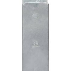 shumee 2 db ezüstszínű horganyzott acél kerítéshorgony 7 x 6 x 60 cm