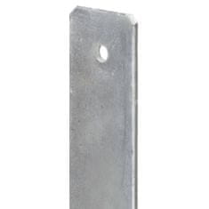 shumee 6 db ezüstszínű horganyzott acél kerítéshorgony 8 x 6 x 60 cm