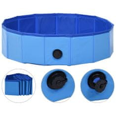shumee összehajtható kék PVC kutyamedence 80 x 20 cm