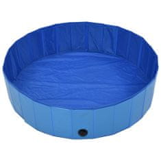 shumee összehajtható kék PVC kutyamedence 120 x 30 cm