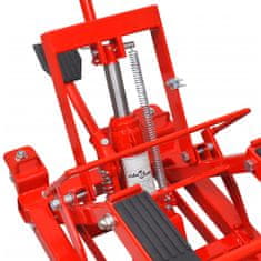 Greatstore Hidraulikus Motorkerékpár/ATV emelő 680 kg piros