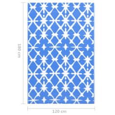 shumee kék-fehér PP kültéri szőnyeg 120 x 180 cm