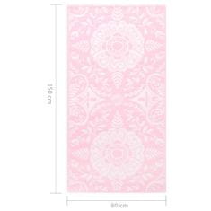 shumee rózsaszín PP kültéri szőnyeg 80 x 150 cm
