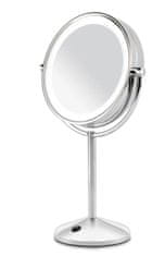BaByliss 9436E 10x Nagyítású kétoldalas kozmetikai tükör, LED világítás, Forgatható keret, 19 cm átmérő