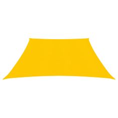 Greatstore sárga HDPE napvitorla 160 g/m² 3/4 x 2 m