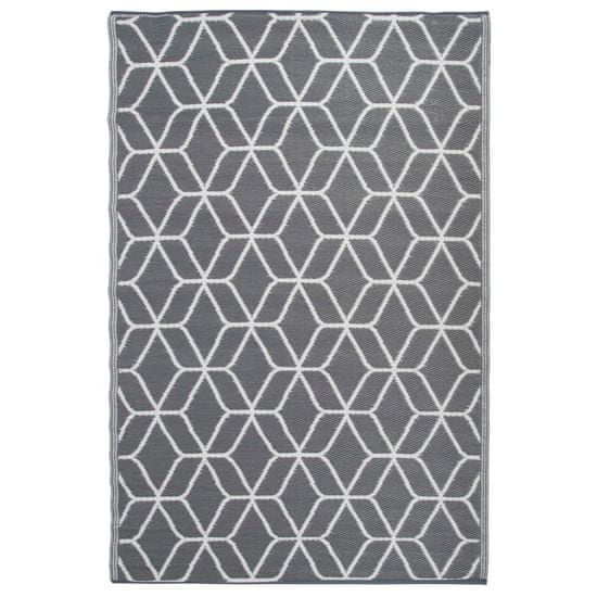 shumee Esschert Design szürke-fehér mintás kültéri szőnyeg 180 x 121 cm OC25
