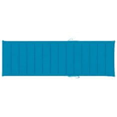 Greatstore kék szövet napozóágypárna 200 x 60 x 4 cm