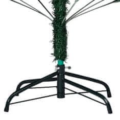 Vidaxl zöld PVC megvilágított műkarácsonyfa gömb szettel 180 cm 3077622