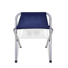 Vidaxl Összecsukható alumínium kempingasztal szett 4 székkel 120 x 60 cm 41328