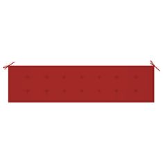 Greatstore piros kerti padpárna 200 x 50 x 4 cm