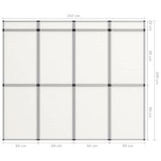 shumee vidaxl fehér 12 paneles összecsukható kiállítófal 242 x 200 cm
