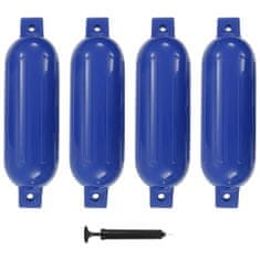 shumee 4 darab kék PVC hajóütköző 51 x 14 cm