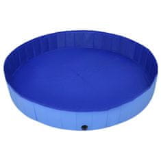 Greatstore összehajtható kék PVC kutyamedence 200 x 30 cm