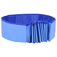 shumee összehajtható kék PVC kutyamedence 300 x 40 cm