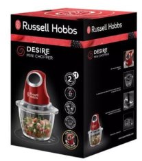 Russell Hobbs 24660-56 Desire mini aprító, 200W, 1 l üvegtál, Piros