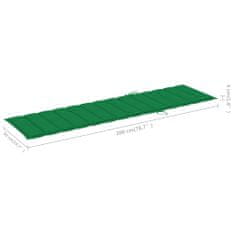 Greatstore zöld szövet napozóágypárna 200 x 50 x 4 cm