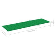 Greatstore zöld szövet napozóágypárna 200 x 70 x 4 cm