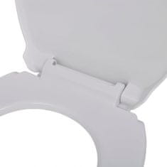 Vidaxl fehér ovális WC-ülőke lassan csukódó fedéllel 141762