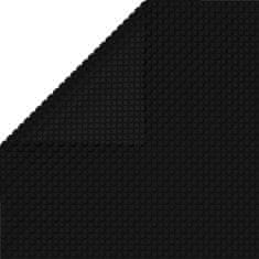 shumee fekete, négyszögletes PE medencetakaró 1200 x 600 cm