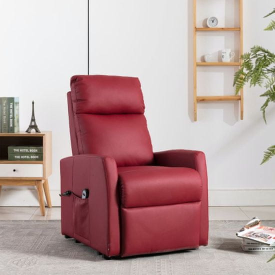 shumee bordó dönthető és emelhető elektromos fotel