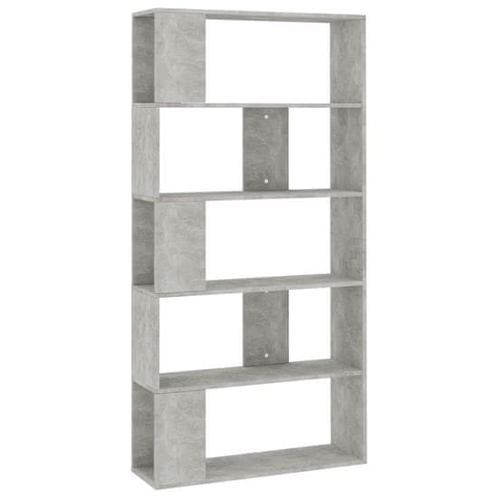 Vidaxl betonszürke forgácslap könyvszekrény/térelválasztó 80x24x159 cm