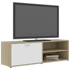 shumee fehér-sonoma színű forgácslap TV-szekrény 120 x 34 x 37 cm