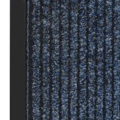 Vidaxl kék csíkos lábtörlő 60 x 80 cm 331611