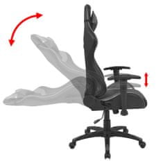 Greatstore szürke dönthető versenyautó ülés alakú műbőr irodai szék